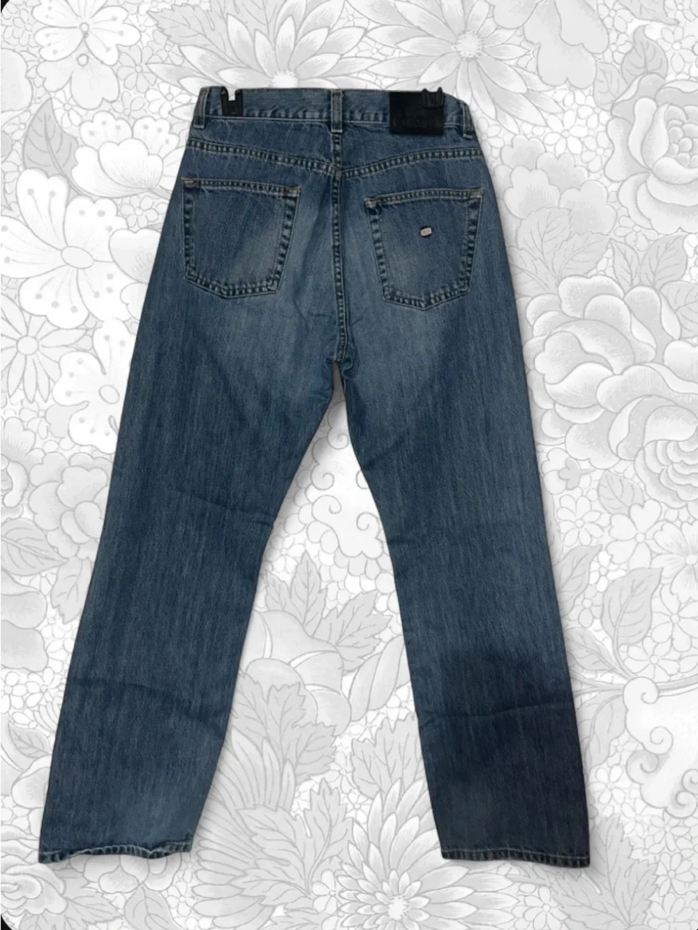 Lacoste Men's Straight Jeans in Blue Wash